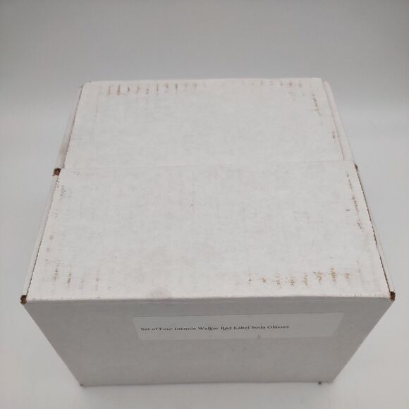 Johnnie Walker Red Label Scotch Whiskey Square Glasses Set of 4 Boxed - Picture 11 of 11